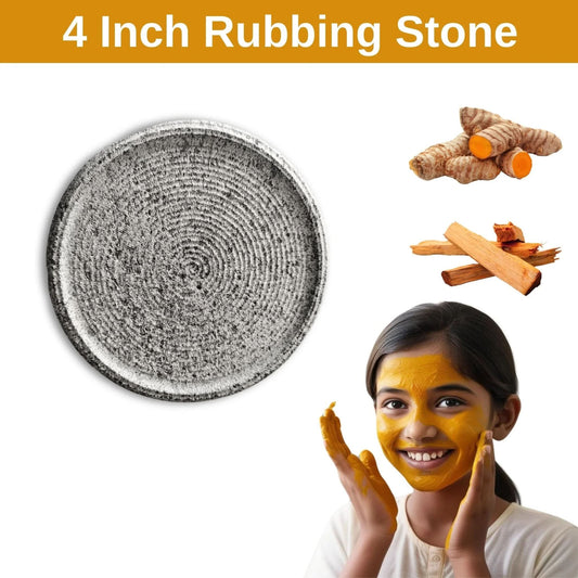 Kerala Traditional Ayurvedic Round Sandalwood Turmeric Pumic stone - 4inch - Pride of Traditional