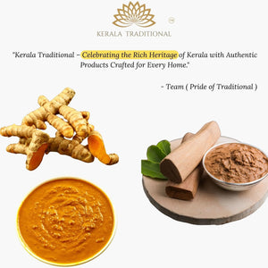 Kerala Traditional Ayurvedic Round Sandalwood Turmeric Pumic stone - 4inch - Pride of Traditional